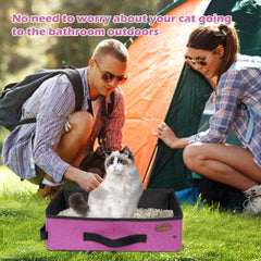 Deblue caja arena impermeable para exterior con gato, protección contra derrames.