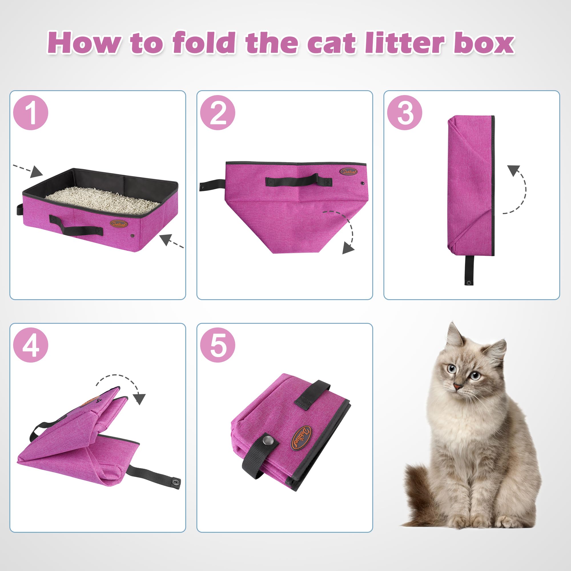 Deblue caja compacta para guardar gato, se pliega fácilmente.