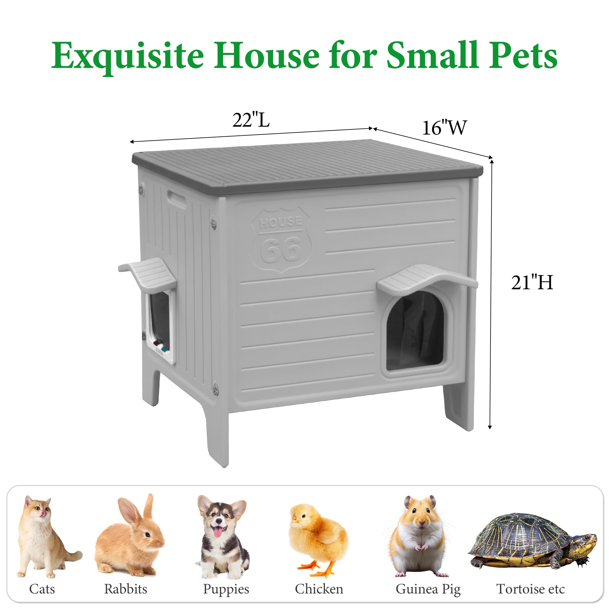 Deblue casa-gato-capacidad-1-2-gatos diseño espacioso para felinos