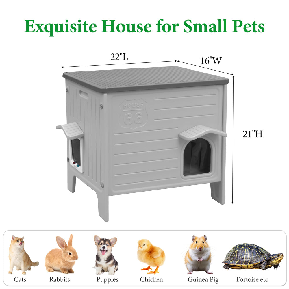 Deblue casa-gato-capacidad-1-2-gatos diseño espacioso para felinos