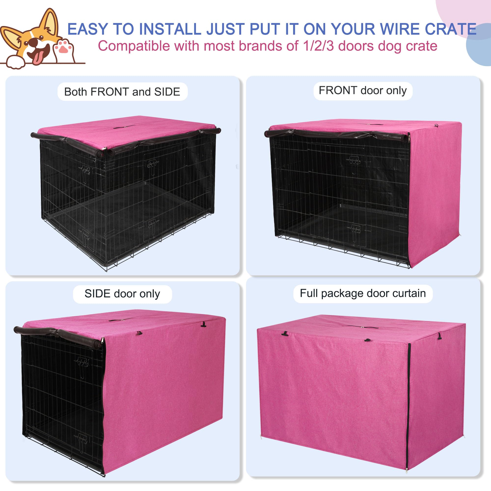 Deblue diseño con paneles de cremallera para jaulas con varias puertas.