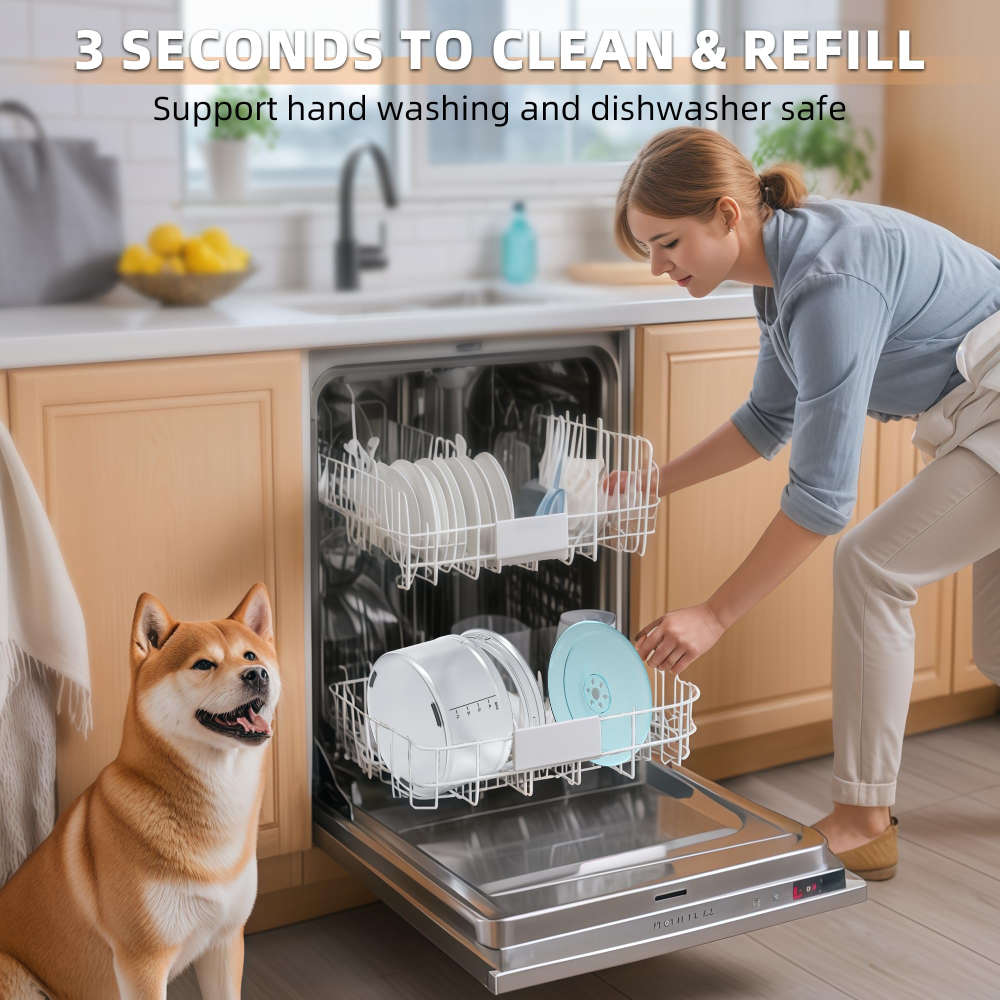 Gran capacidad ideal para casa o viaje con varias mascotas.