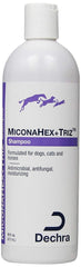 Dechra Miconahex + Triz Shampoo, botella de 16 oz para uso seguro en piel de mascotas.