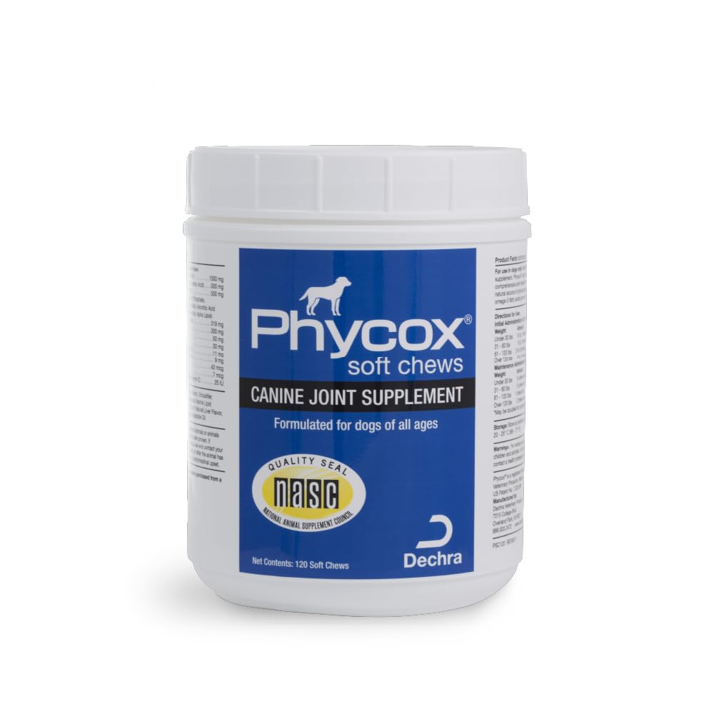 Gomitas suaves Phycox Dechra para articulaciones que apoyan la movilidad diaria del perro.