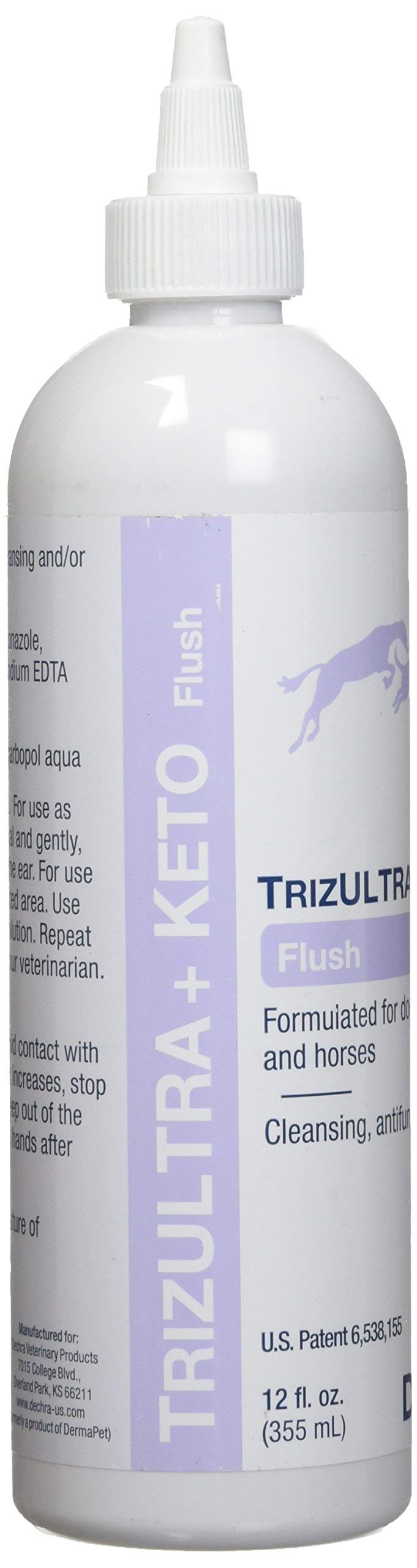 Dechra TrizULTRA + Keto Flush para piel: enjuague seguro para piel sensible.