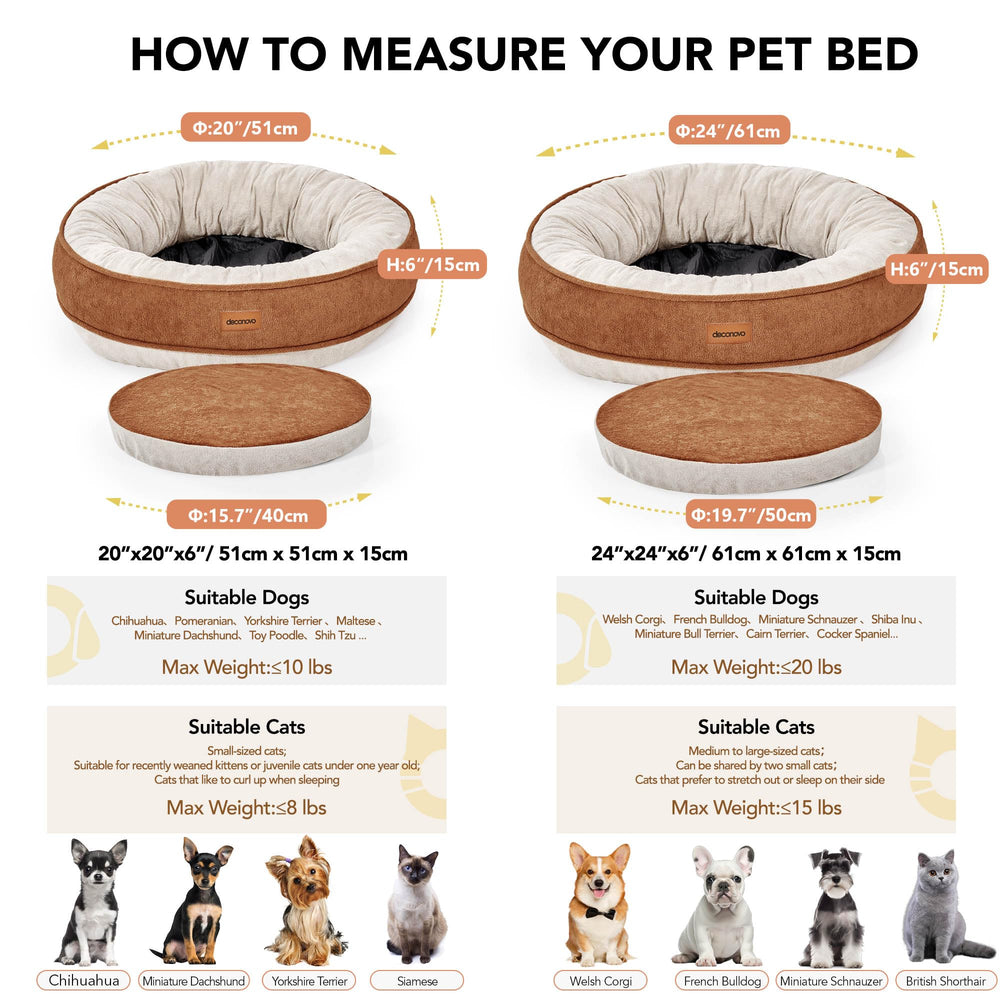 Superficie impermeable de la cama Deconovo protege el suelo y facilita la limpieza.