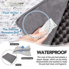 Deconovo cama para perros, funda lavable para limpieza fácil