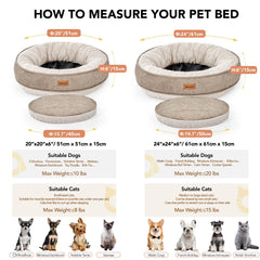 Deconovo funda lavable para cama de perro, limpieza rápida y sencilla.