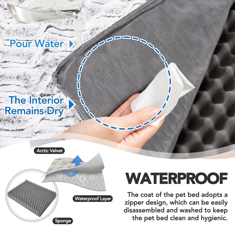 Funda extraíble de Deconovo para cama de perro con cierre oculto