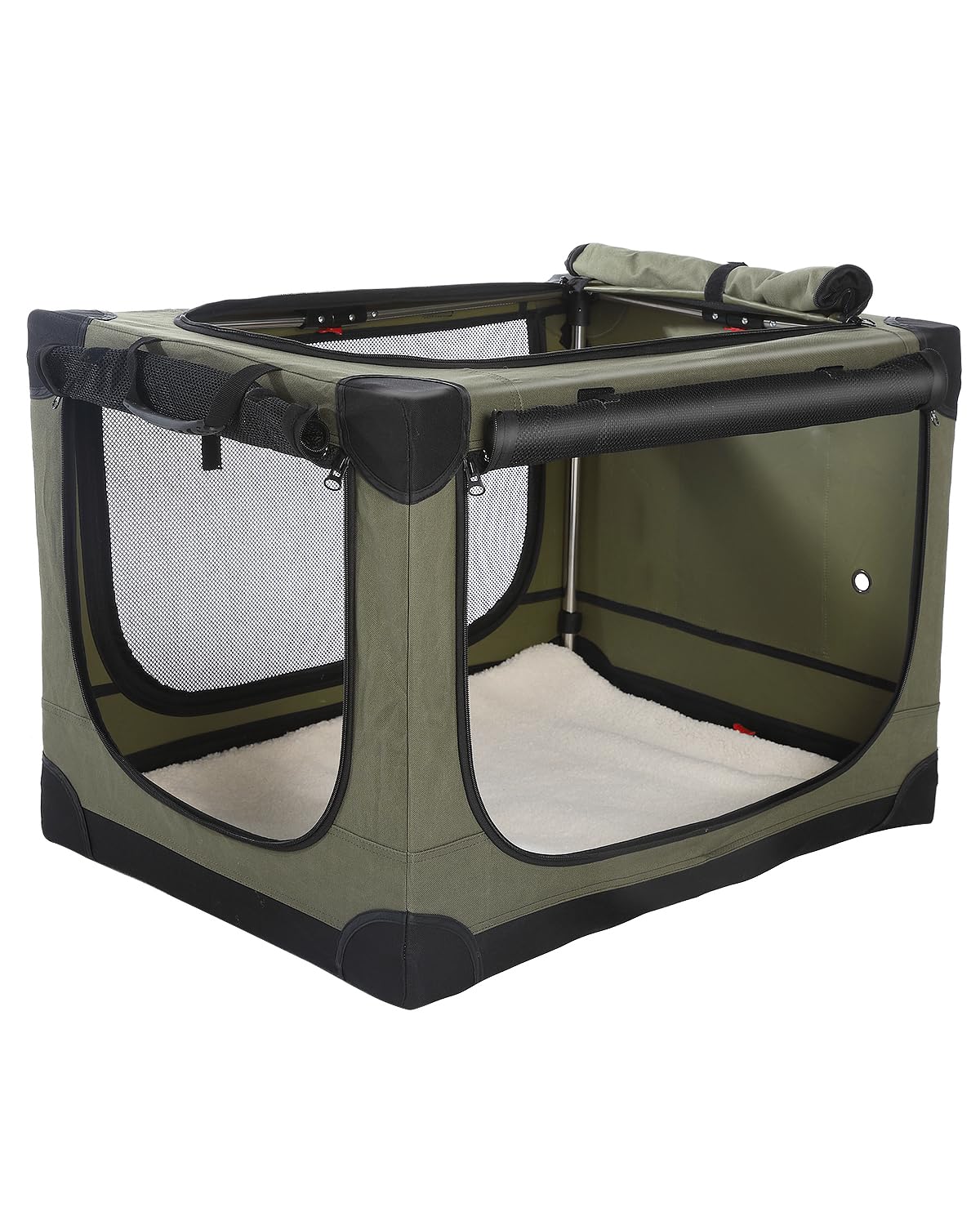 Deekuiwi caja-perro-plegable-30-pulgadas: viaje cómodo y seguro