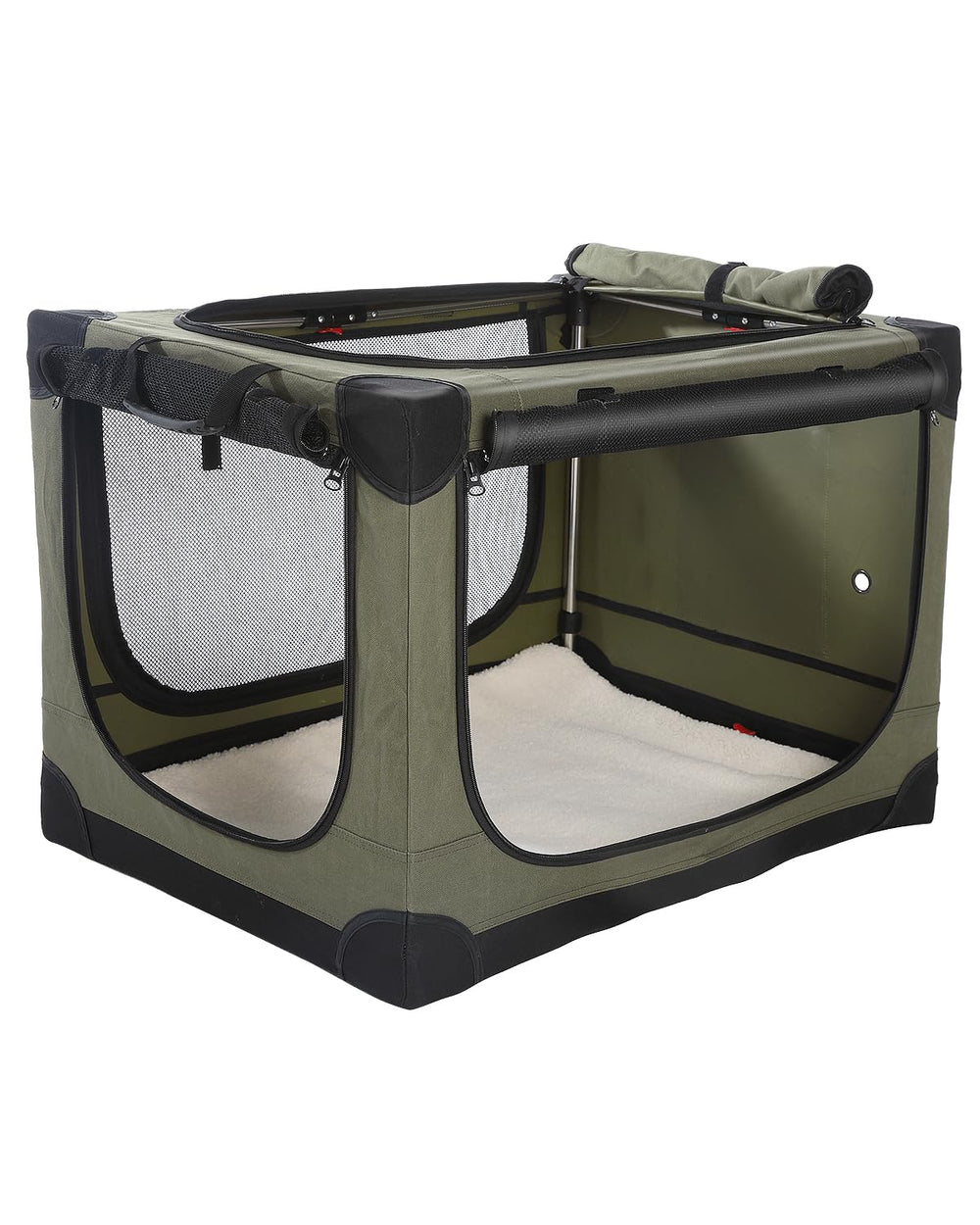 Deekuiwi caja-perro-plegable-30-pulgadas: viaje cómodo y seguro