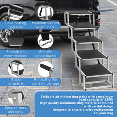 DeerGym escalera de 16 pulgadas de ancho para subir al coche.
