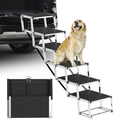 DeerGym escalones para perro grande, 6 pasos, fácil acceso al coche sin esfuerzo.