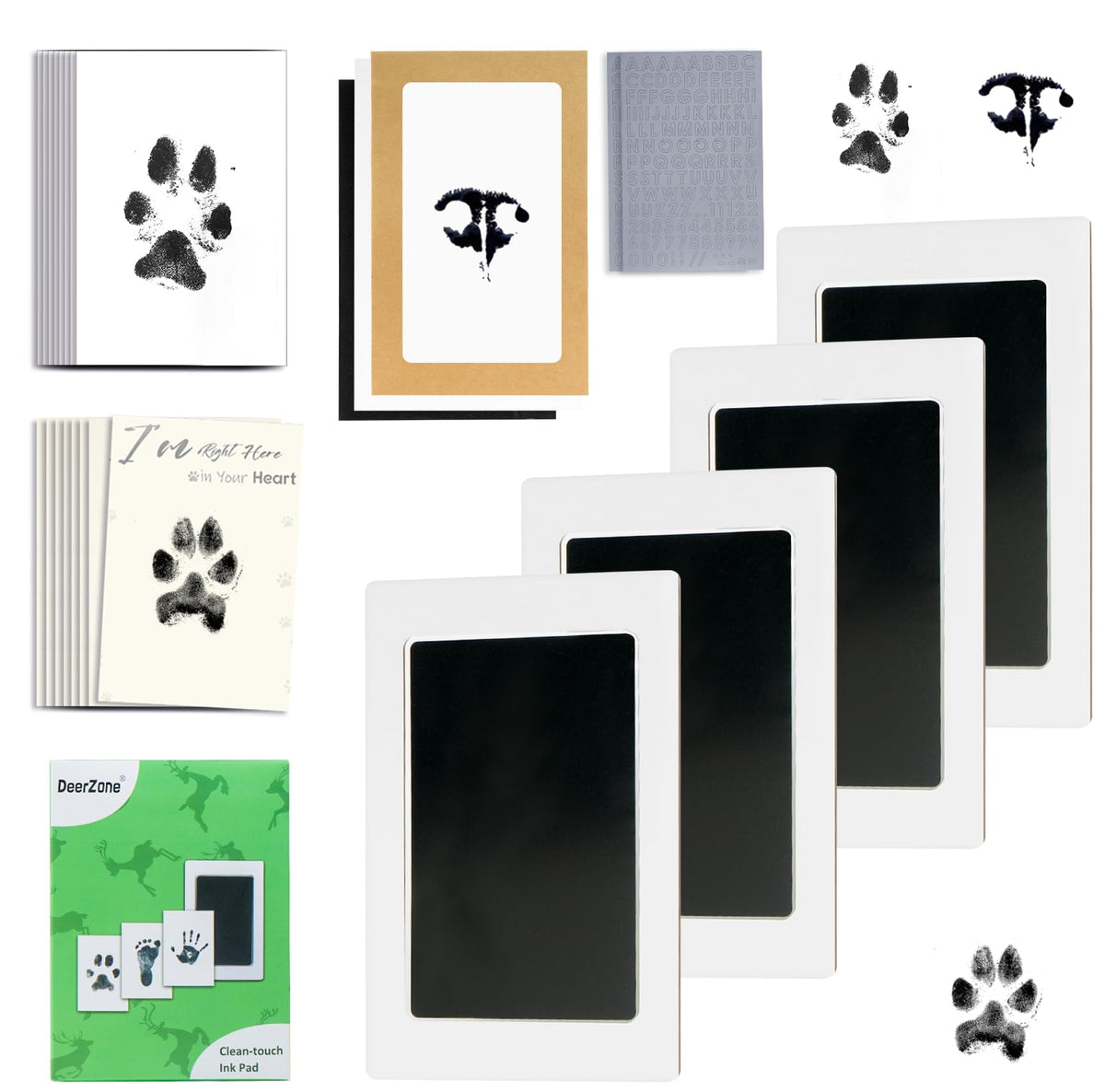 DeerZone Kit huellas sin tinta: patitas de perro, recuerdo seguro y limpio.