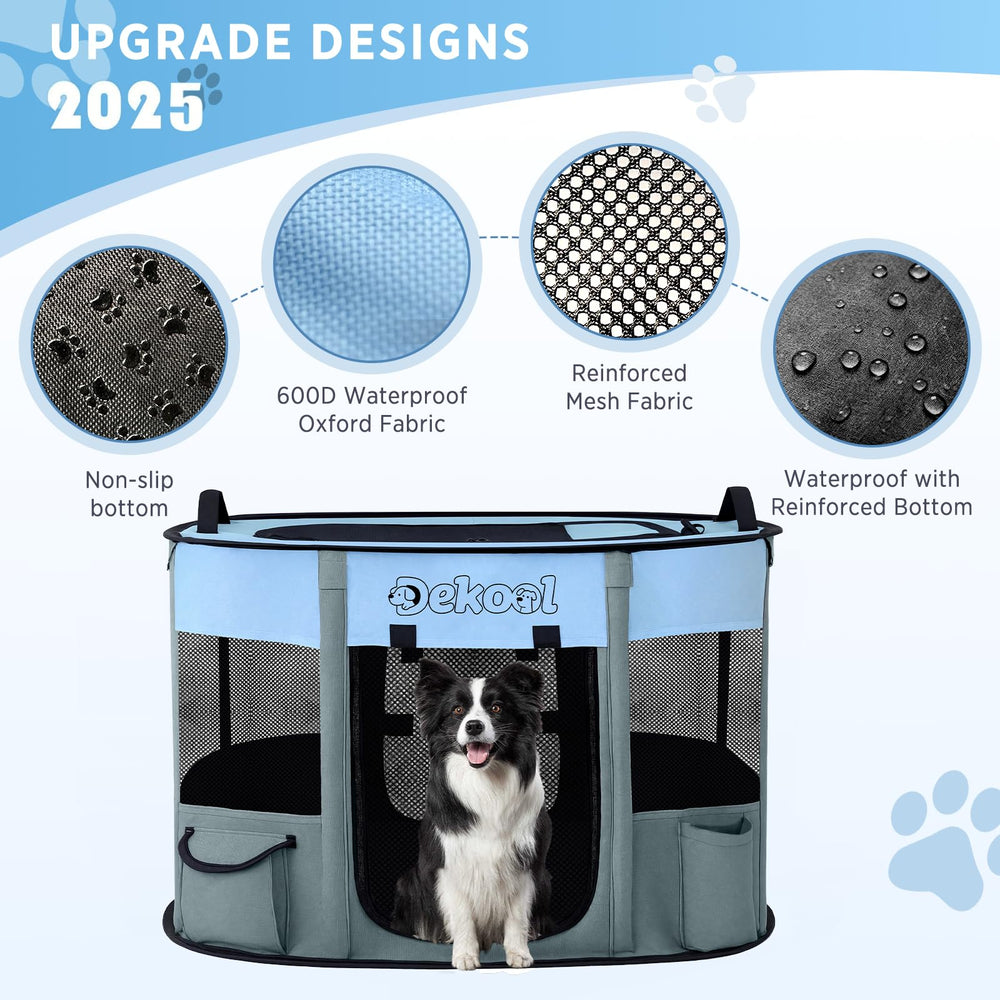 Dekool malla reforzada para perros, azul, mayor resistencia a pinchazos.