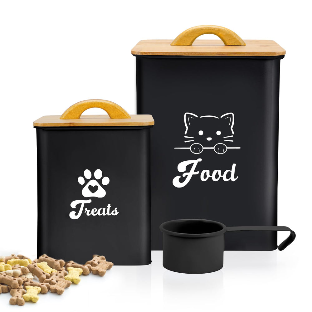 Dekosilave contenedor grande para comida de gatos con tapa hermética mantiene frescura.