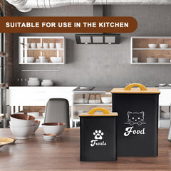 Dekosilave contenedor pequeño para golosinas de gatos con tapa hermética para conservar sabor.
