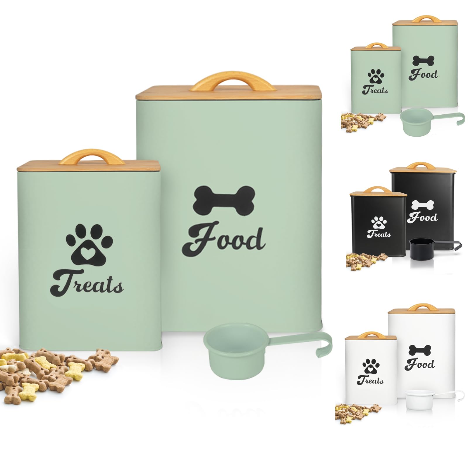 Contenedor para premios de perro Dekosilave, juego de 2 piezas, ideal para snacks