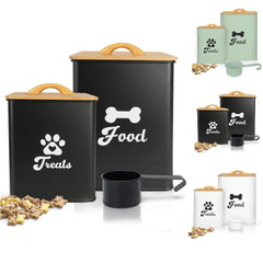 Dekosilave contenedores para premios de perro, vista frontal, ideal para conservar snacks frescos.
