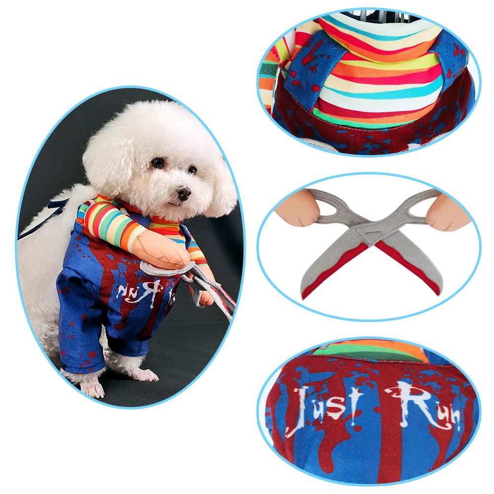 Disfraz familiar Delifur para perros, ideal para sesiones fotográficas.