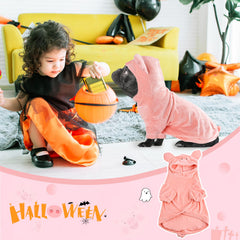 DELIFUR Capucha cerdito rosada en disfraz, ideal para cosplay de mascotas