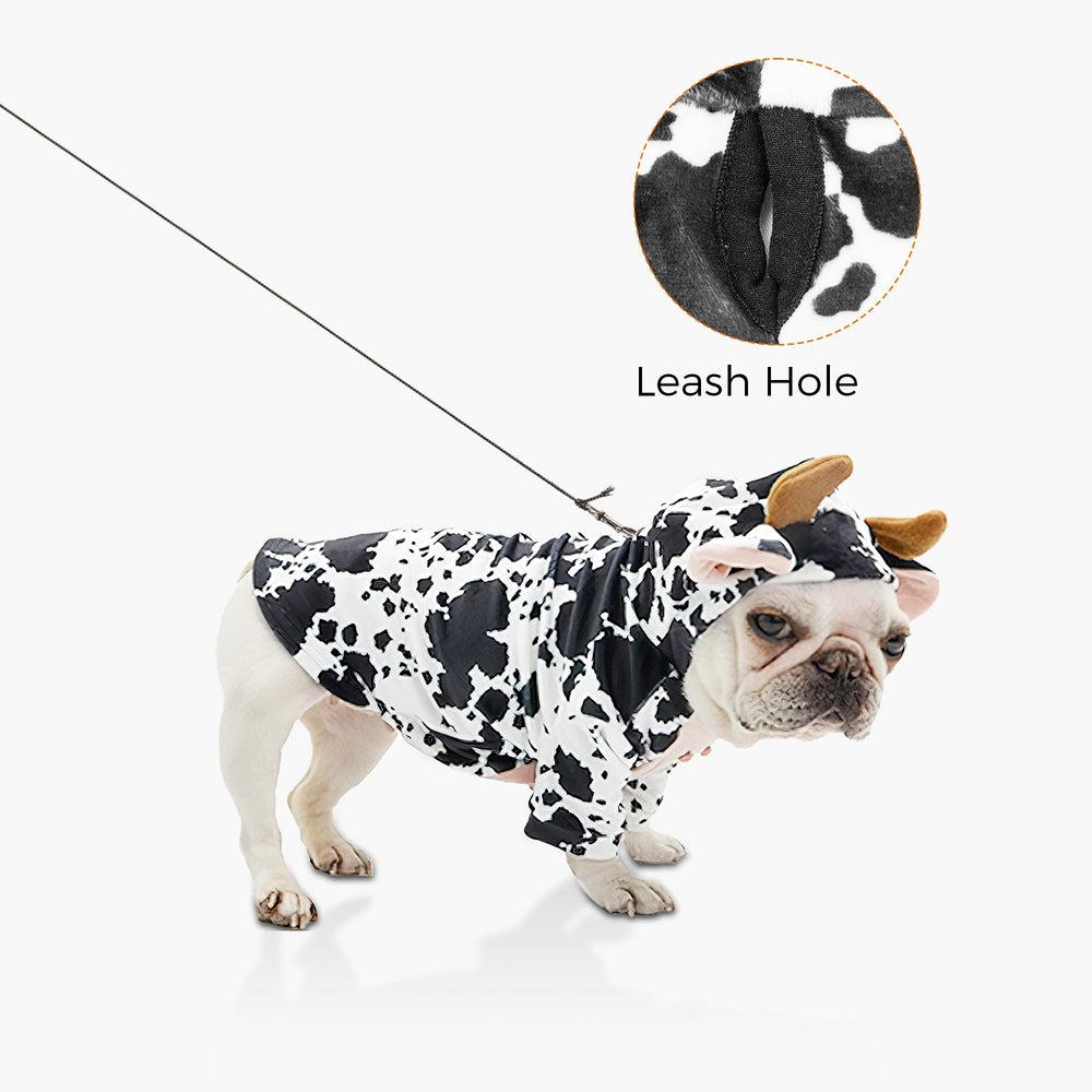 DELIFUR disfraz de vaca para perro, espalda, perfecto para sesiones de fotos.