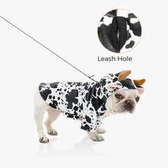 DELIFUR disfraz de vaca para perro, espalda, perfecto para sesiones de fotos.
