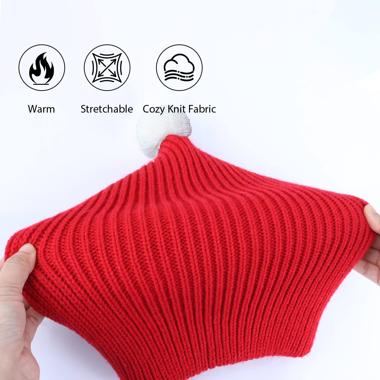 Gorro Delifur para perro crochet rojo, tejido suave para uso diario