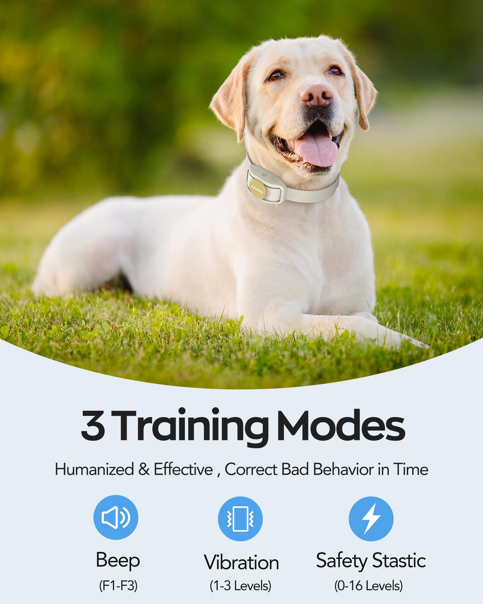 Delupet collar eléctrico para perro con tres modos guía el comportamiento de forma suave