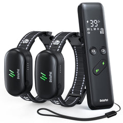 Delupet collar de entrenamiento para dos perros con control remoto a distancia.