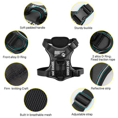 Arnés Demigreat para perro de servicio con parches identificativos para entrenamiento.