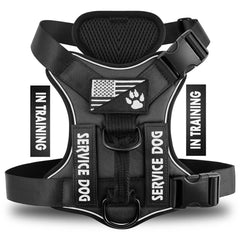 Arnés Demigreat para perro de servicio con reflectante para paseos nocturnos seguros.