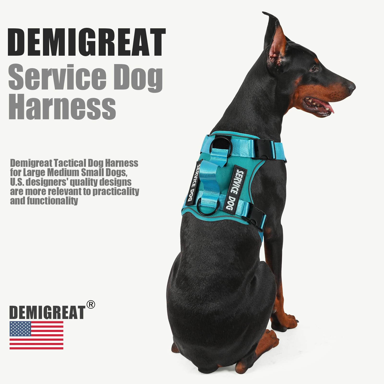 Arnés Demigreat reflectante, ideal para paseos nocturnos