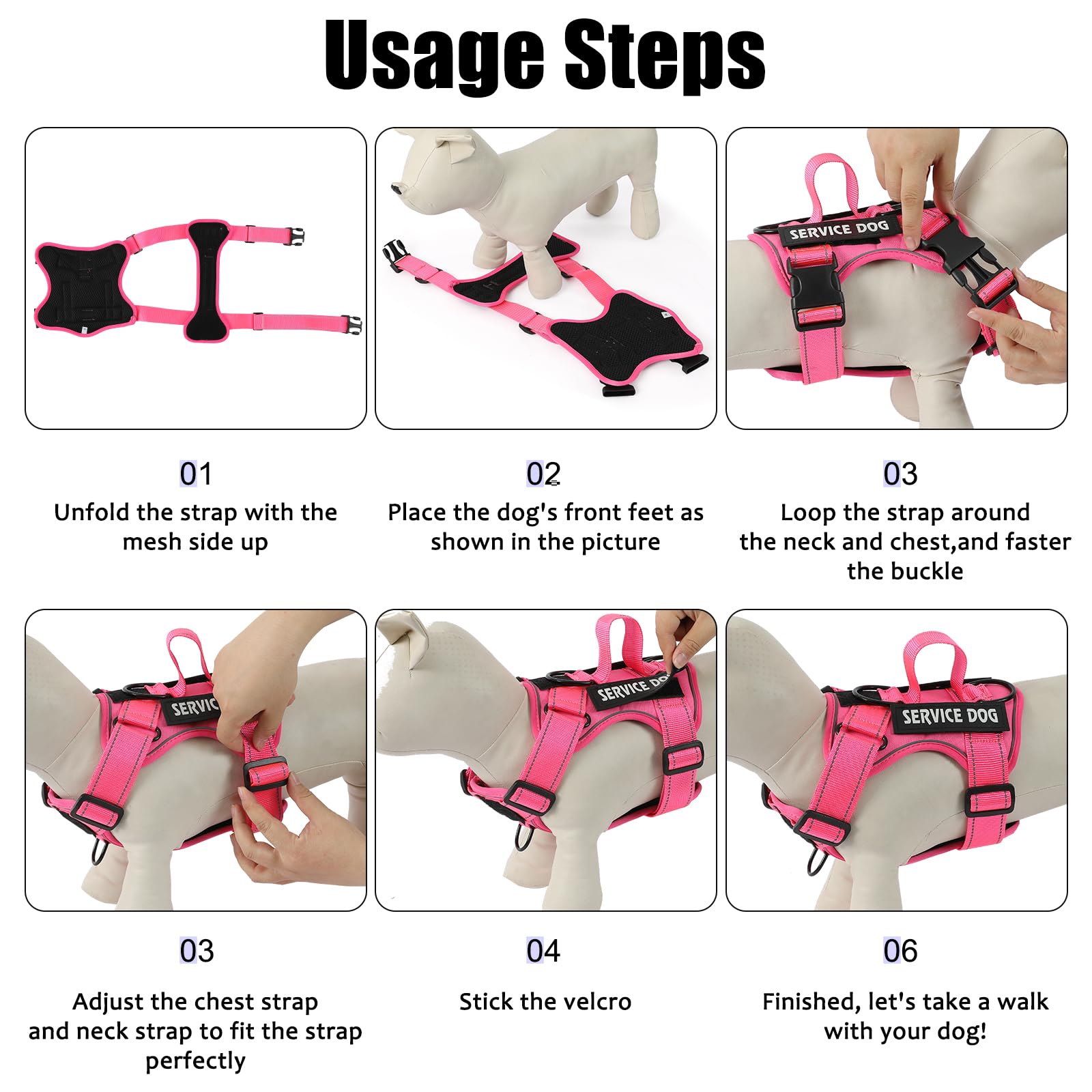 Arnés Demigreat con ajuste ergonómico para perros de varios tamaños.