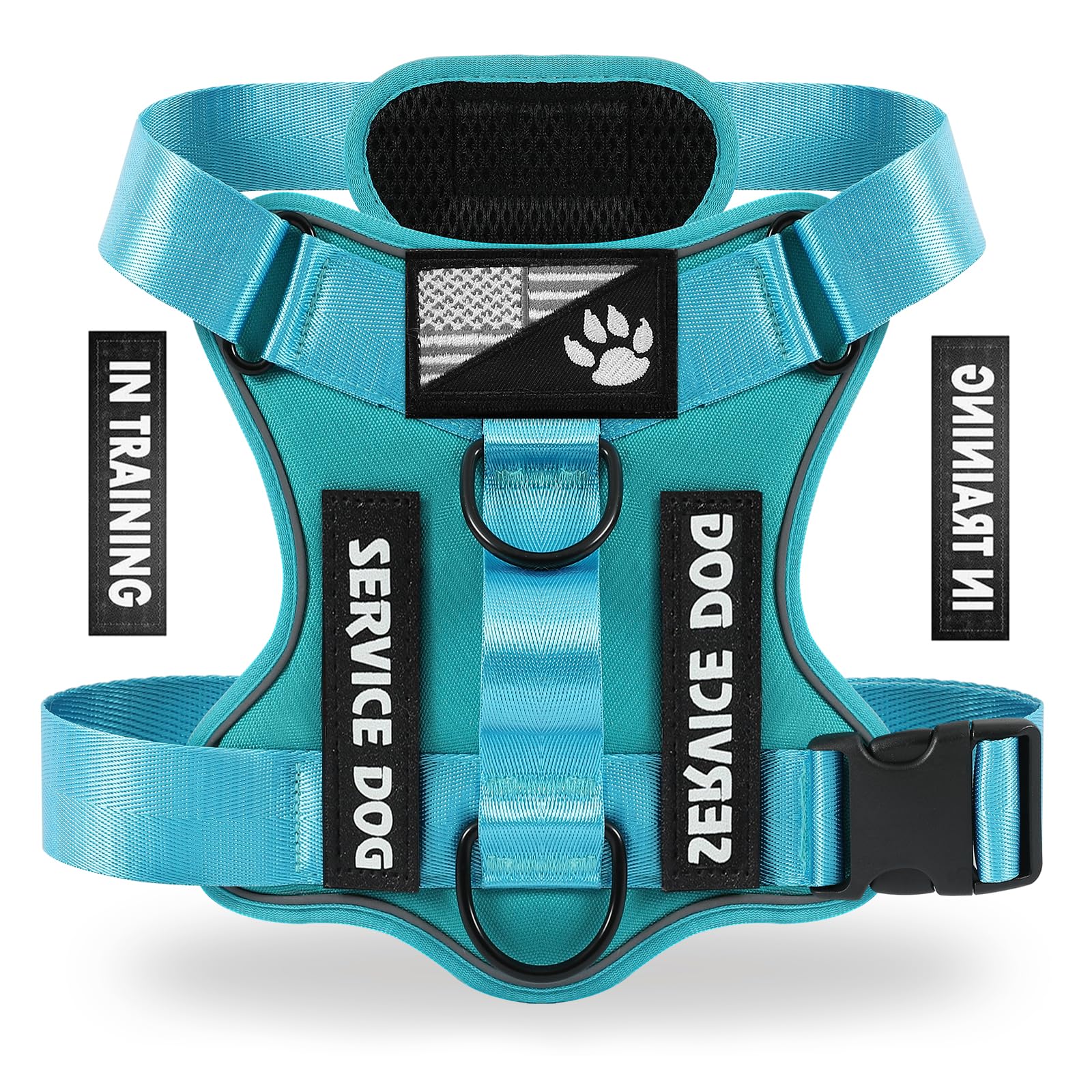Arnés Demigreat para perro de servicio, vista trasera, distribución de la tracción para comodidad