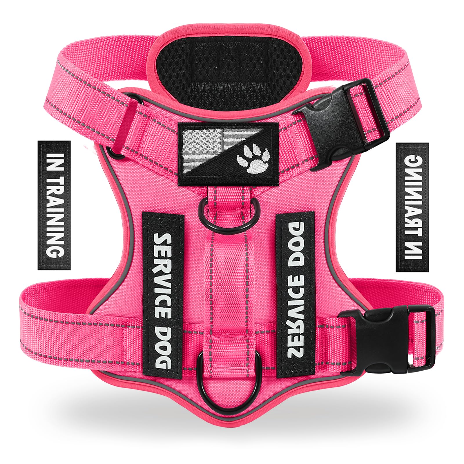 Arnés Demigreat para perro con enfoque frontal y reflectante para paseos seguros.