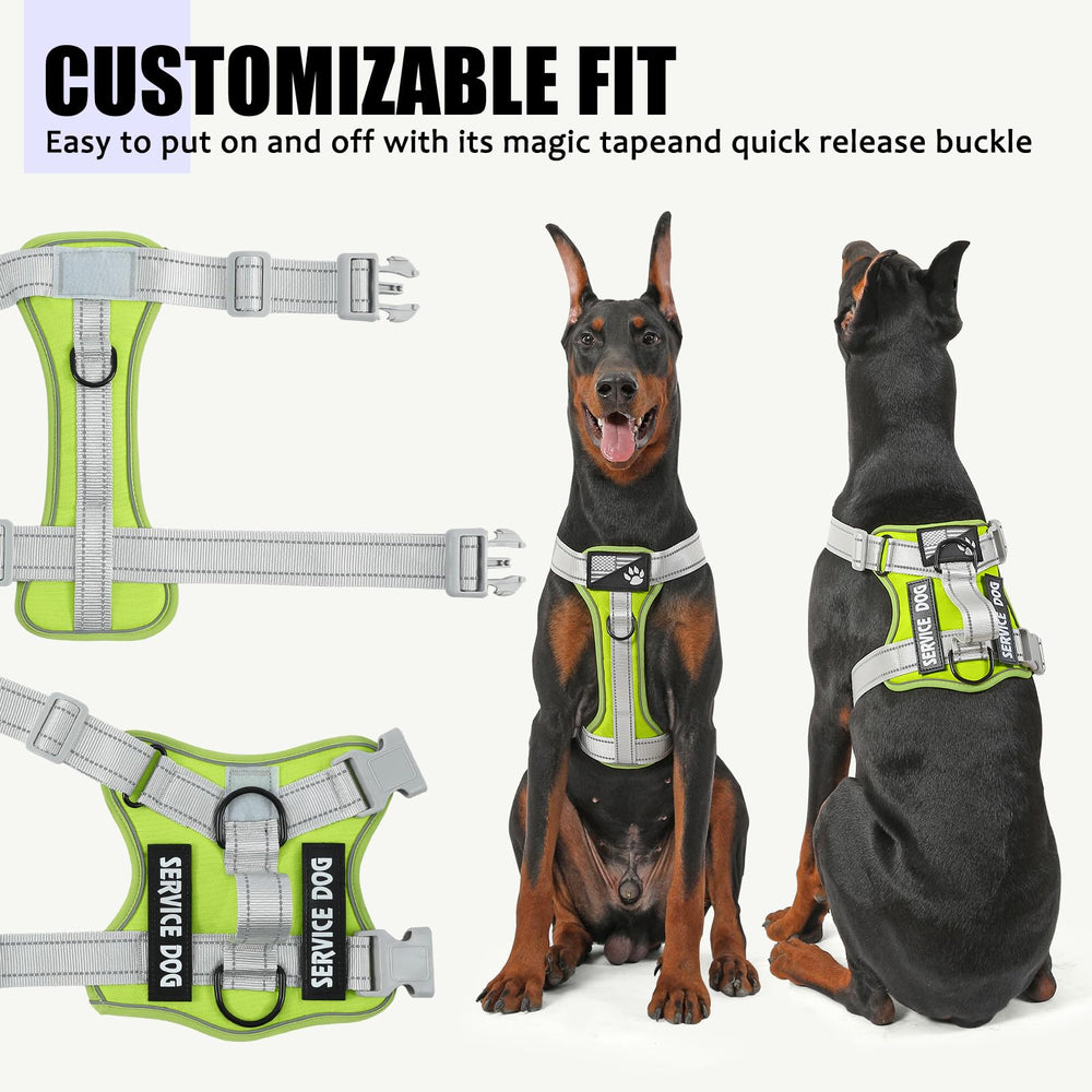 Demigreat arnés servicio perro con tres anillos de tracción