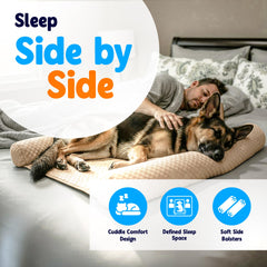 DenMate cama para perros con dos refuerzos laterales extraíbles para lavar.