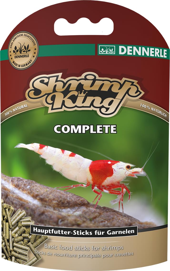 Dennerle Shrimp King Complete envase de 45 g para alimentación diaria de camarones.