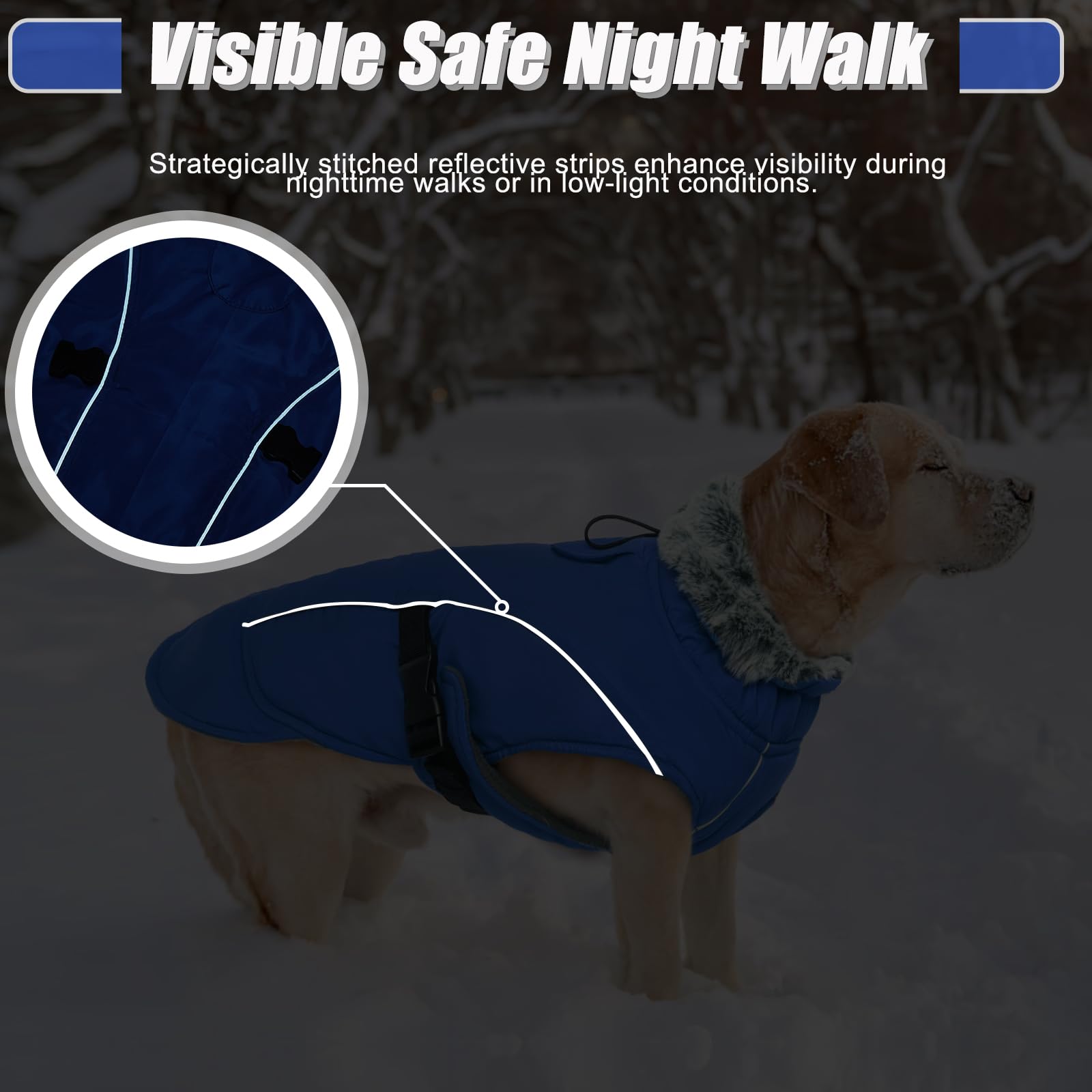 DENTRUN abrigo con cintas reflectantes, mayor visibilidad nocturna