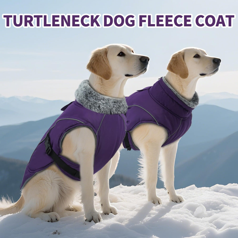 DENTRUN chaqueta para perro con cuello turtleneck ajustable para climas fríos.