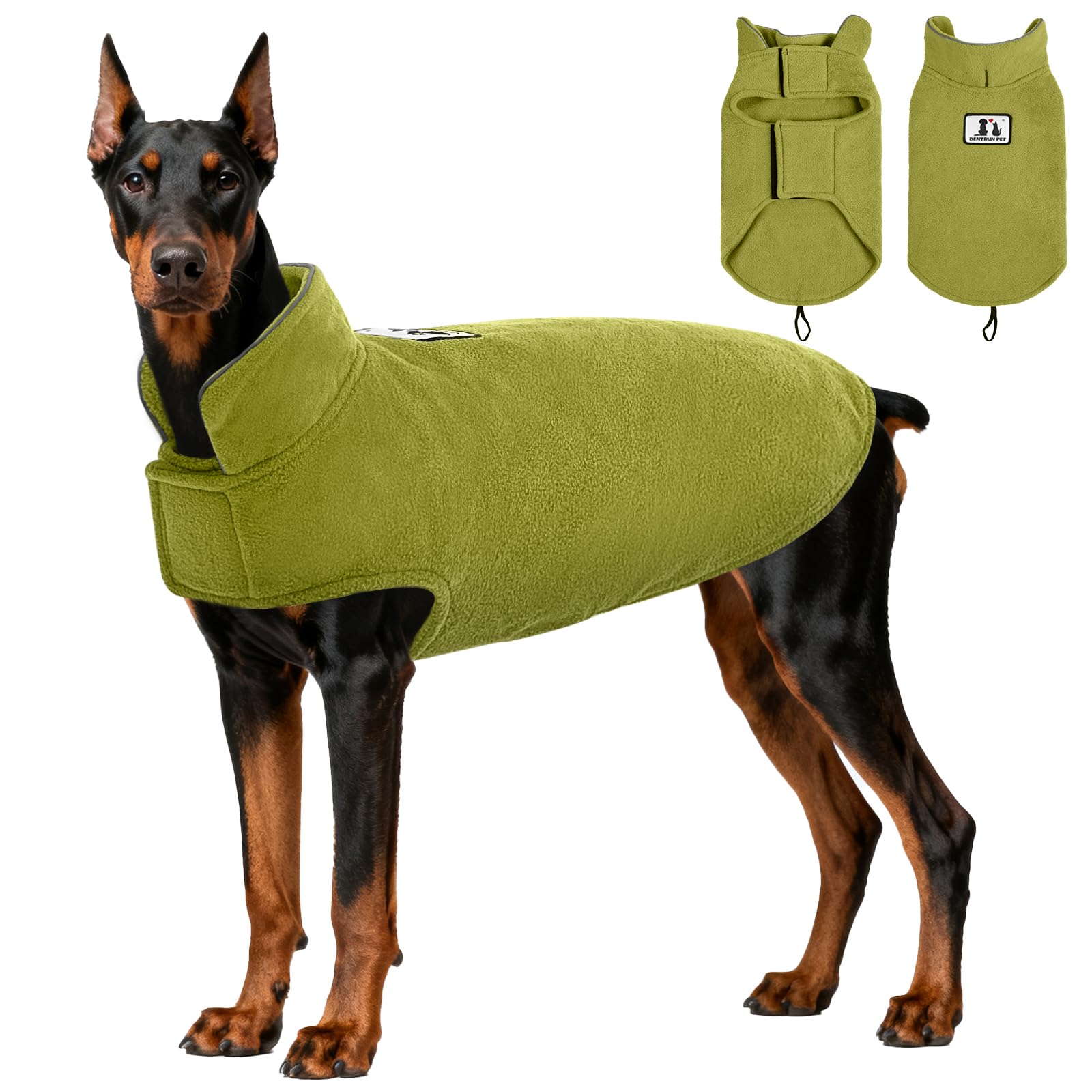 DENTRUN abrigo reversible, vista frontal, abrigo cálido para paseos invernales