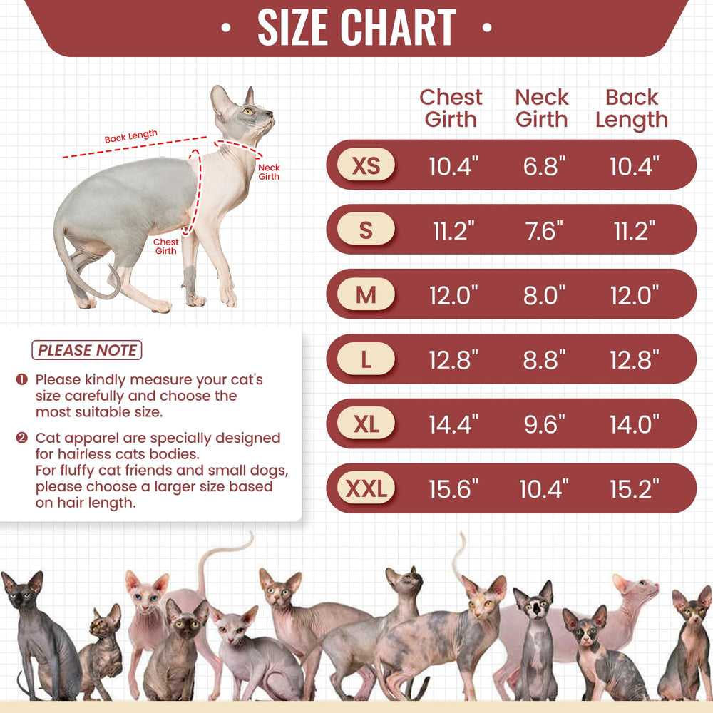 Ajuste cómodo de DENTRUN para gato Sphynx, fácil de colocar.