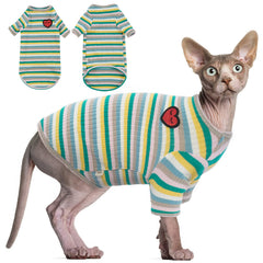 Camiseta DENTRUN para gato sin pelo, frente visible, comodidad diaria garantizada
