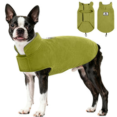 DENTRUN capa para perro, vista frontal, doble cara para mayor calor.