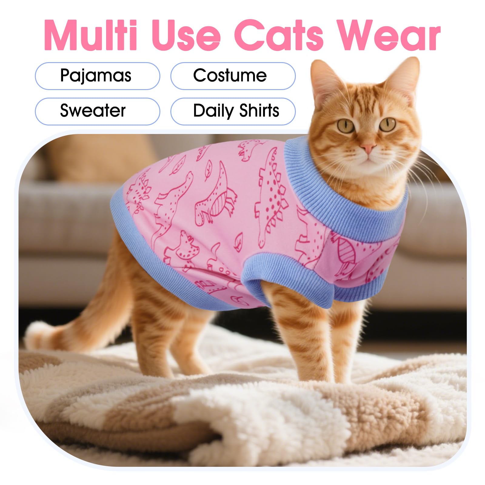 DENTRUN chaleco gato dinosaurio para fiestas y eventos.