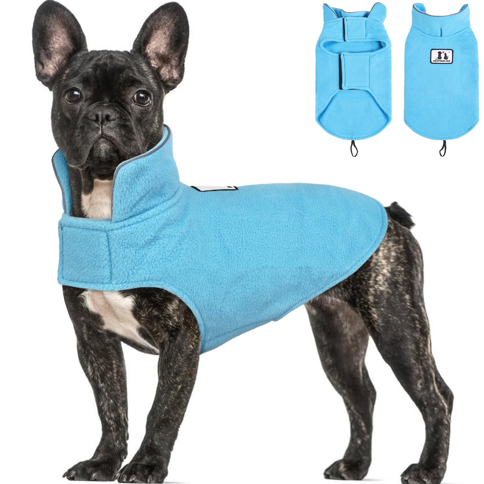 Chaleco dentrun con doble forro polar para calor y protección contra el viento.