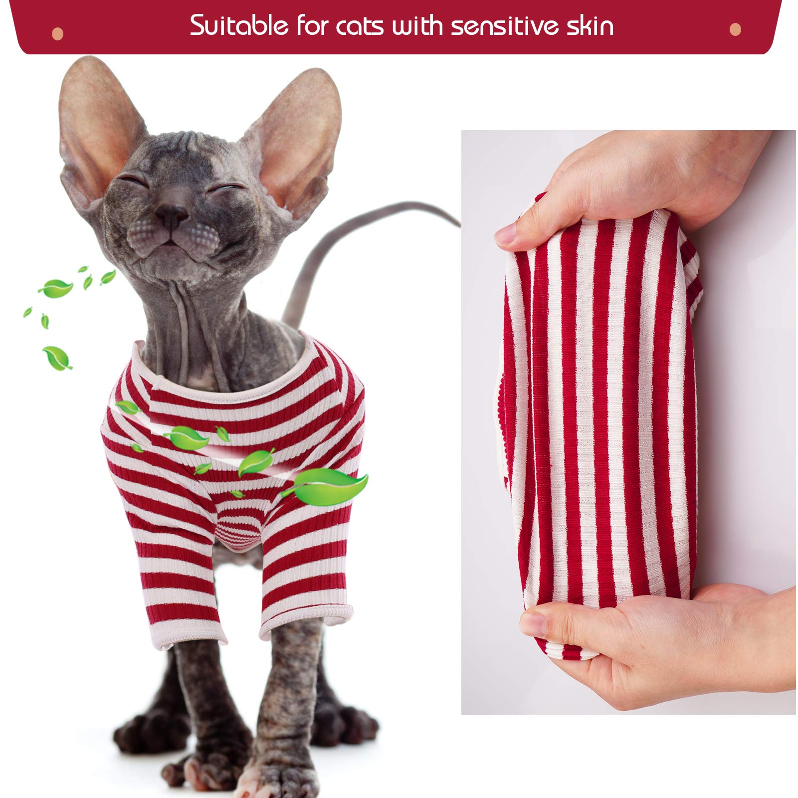 Diseño de dos piezas de DENTRUN para vestir fácil a gatos sin pelo