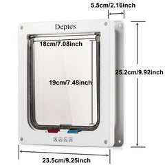 Depets puerta-gato grande instalación fácil en puertas, ventanas o armarios para mascotas.