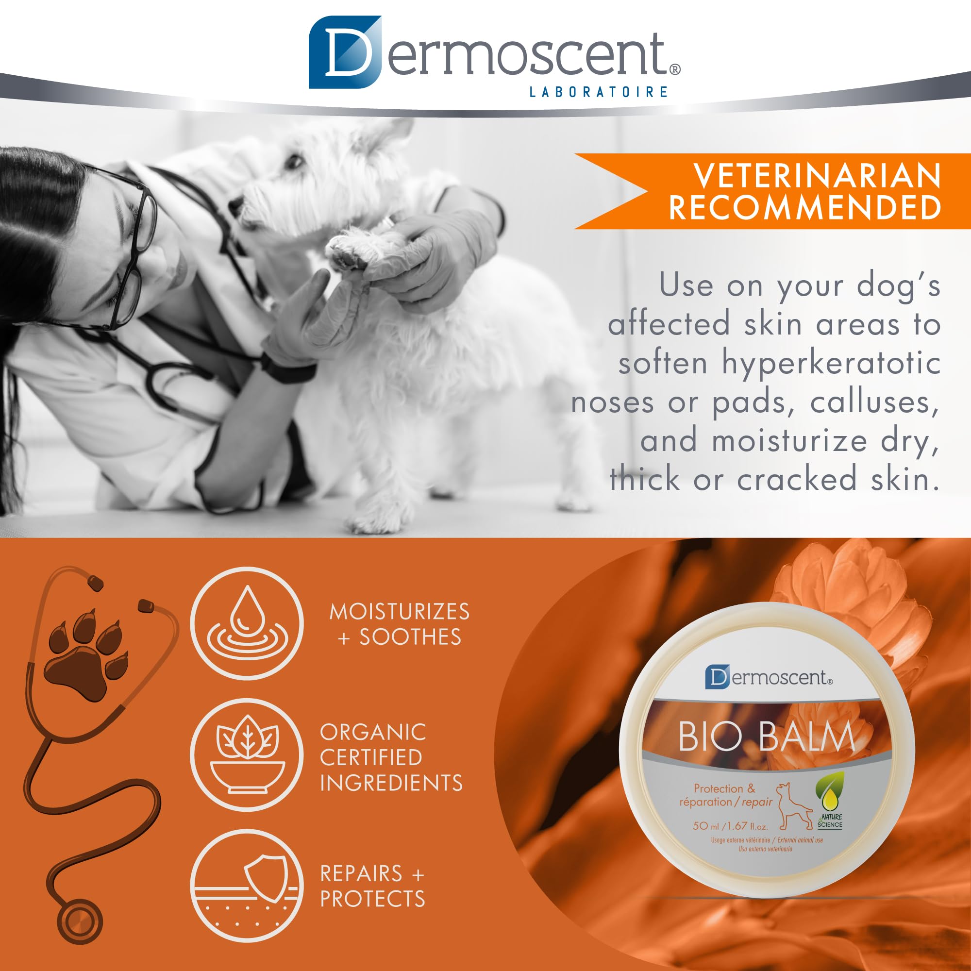 Protección frente al agua con Dermoscent Bio Bálsamo
